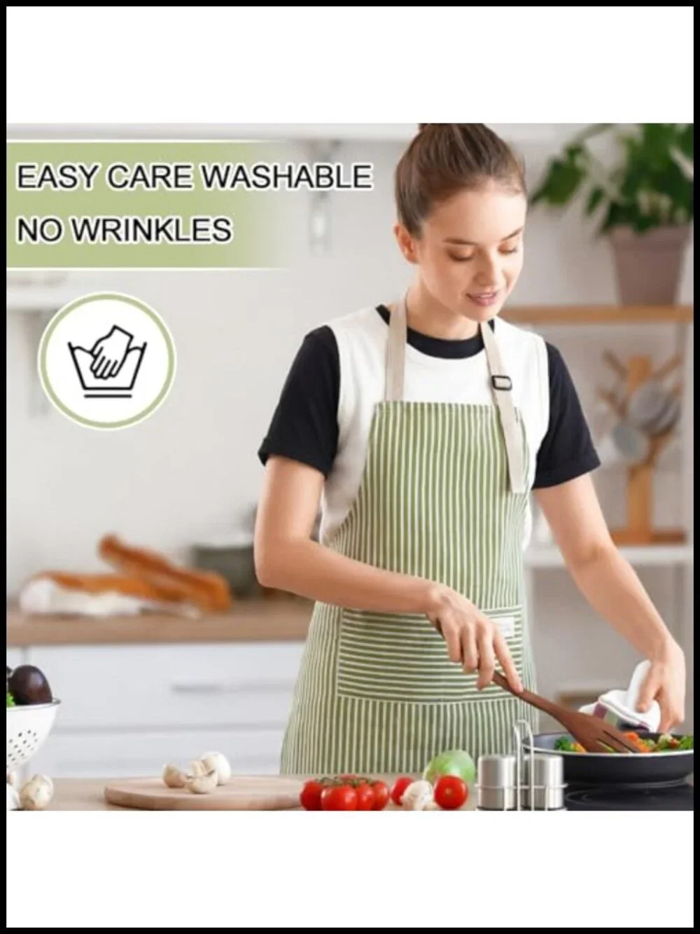 24 Cotton Blend Bib Aprons Set Adjustable Neck Strap Kitchen Cooking Unisex Bulk
